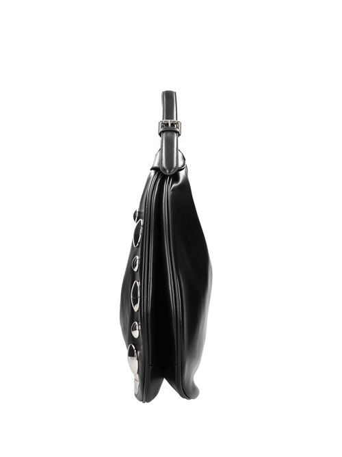 Borsa in ecopelle LA CARRIE | CIRCLE BIG SHOULDER BAGNERO